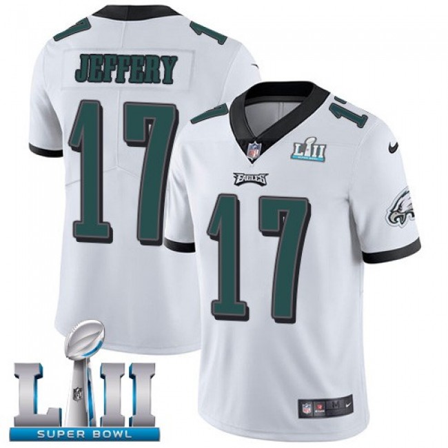 Nike Eagles #17 Alshon Jeffery White Super Bowl LII Men's Stitched NFL Vapor Untouchable Limited Jersey