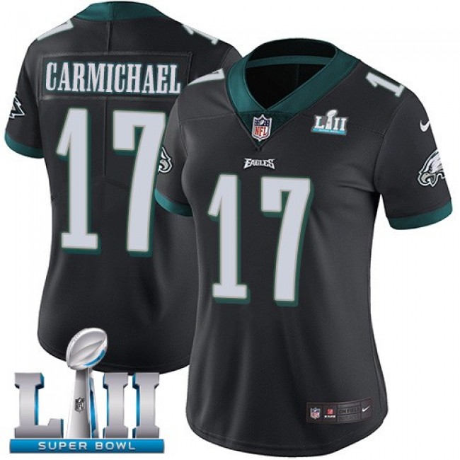 Women's Eagles #17 Harold Carmichael Black Alternate Super Bowl LII Stitched NFL Vapor Untouchable Limited Jersey