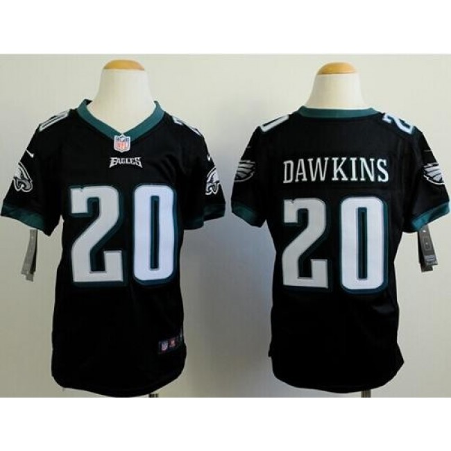 Philadelphia Eagles #20 Brian Dawkins Black Alternate Youth Stitched NFL Elite Jersey