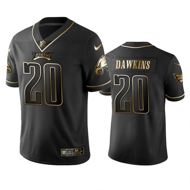 Nike Eagles #20 Brian Dawkins Black Golden Limited Edition Stitched NFL Jersey