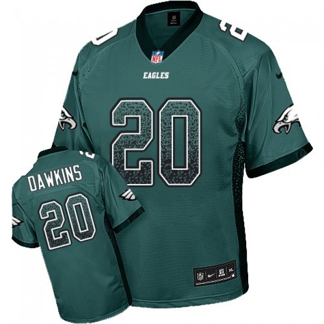 Nike Eagles #20 Brian Dawkins Midnight Green Team Color Men's Stitched NFL Elite Drift Fashion Jersey