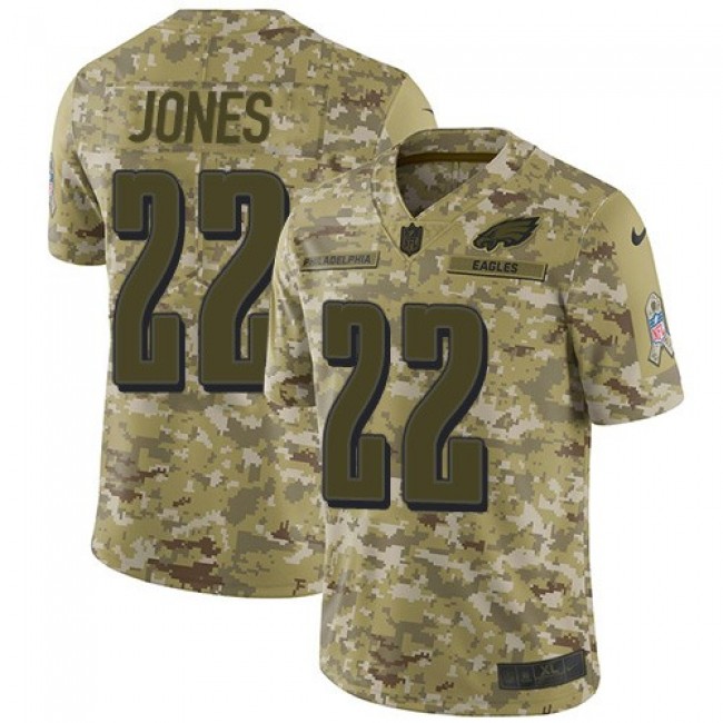 Nike Eagles #22 Sidney Jones Camo Men's Stitched NFL Limited 2018 Salute To Service Jersey