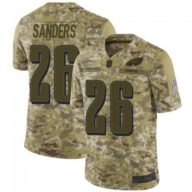 Nike Eagles #26 Miles Sanders Camo Men's Stitched NFL Limited 2018 Salute To Service Jersey