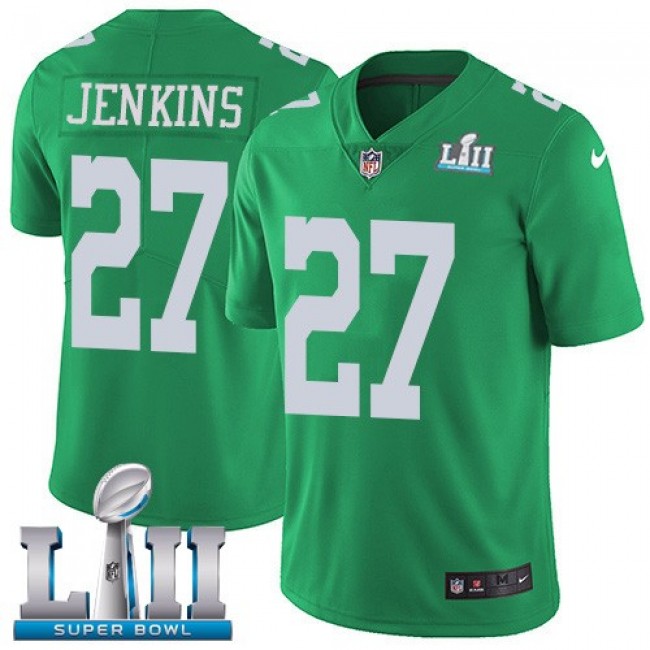 Philadelphia Eagles #27 Malcolm Jenkins Green Super Bowl LII Youth Stitched NFL Limited Rush Jersey