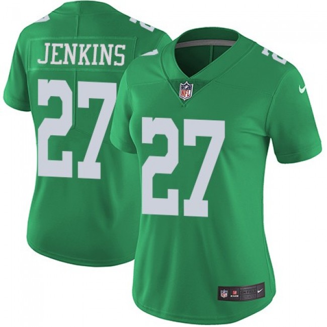 Women's Eagles #27 Malcolm Jenkins Green Stitched NFL Limited Rush Jersey
