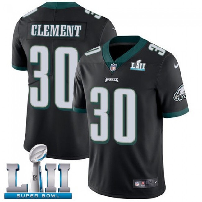 Philadelphia Eagles #30 Corey Clement Black Alternate Super Bowl LII Youth Stitched NFL Vapor Untouchable Limited Jersey