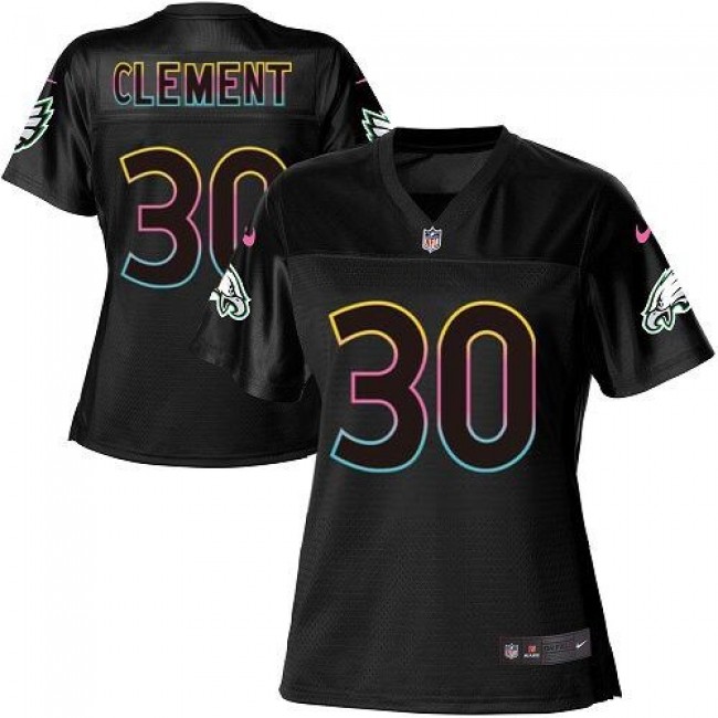 Women's Eagles #30 Corey Clement Black NFL Game Jersey