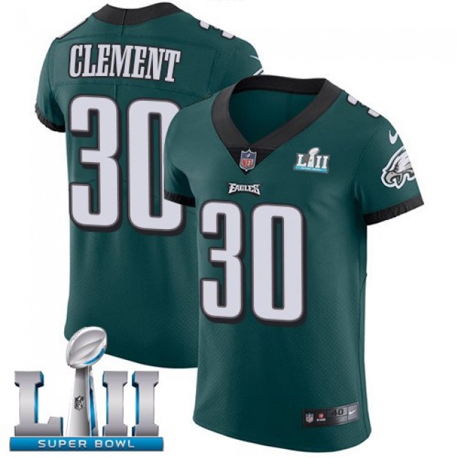 Nike Eagles #30 Corey Clement Midnight Green Team Color Super Bowl LII Men's Stitched NFL Vapor Untouchable Elite Jersey