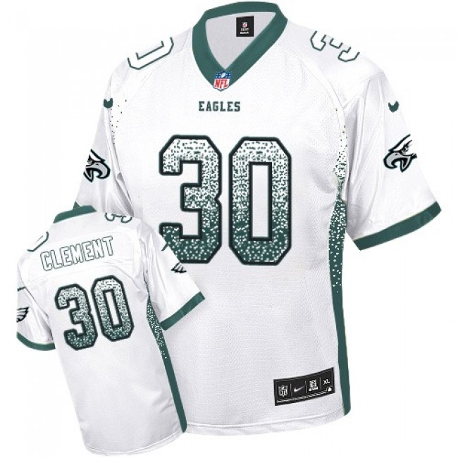 Nike Eagles #30 Corey Clement White Men's Stitched NFL Elite Drift Fashion Jersey