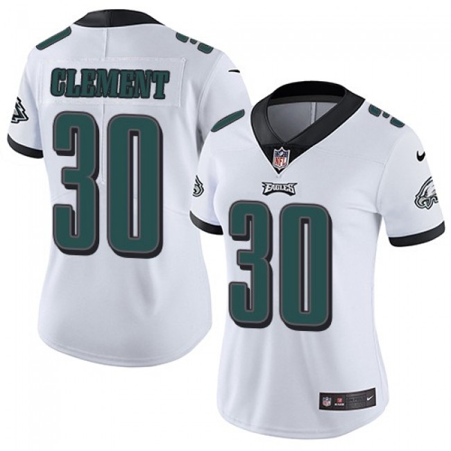 Women's Eagles #30 Corey Clement White Stitched NFL Vapor Untouchable Limited Jersey