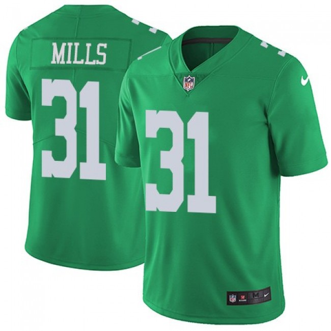 Nike Eagles #31 Jalen Mills Green Men's Stitched NFL Limited Rush Jersey