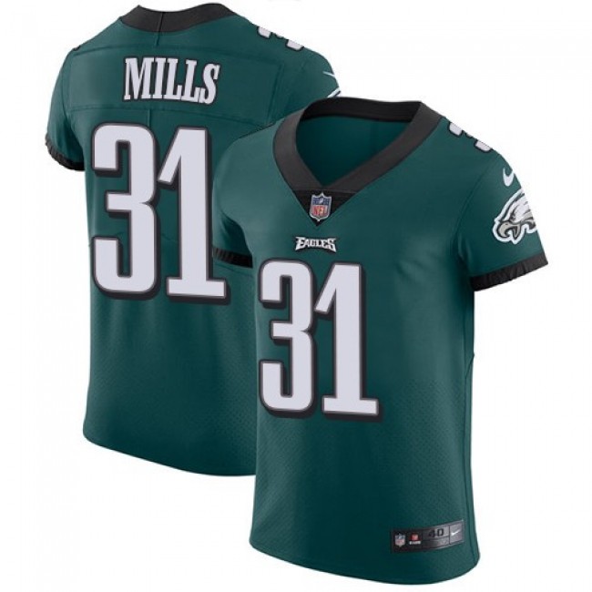 Nike Eagles #31 Jalen Mills Midnight Green Team Color Men's Stitched NFL Vapor Untouchable Elite Jersey