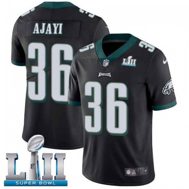 Philadelphia Eagles #36 Jay Ajayi Black Alternate Super Bowl LII Youth Stitched NFL Vapor Untouchable Limited Jersey