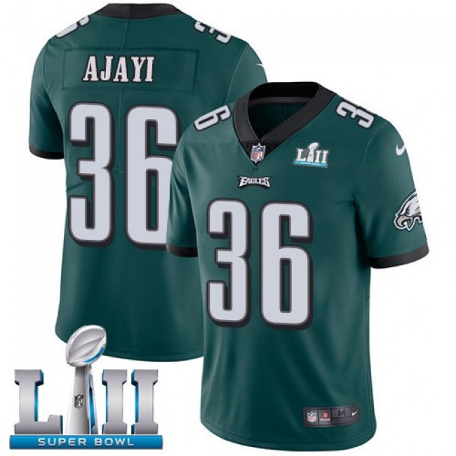 Philadelphia Eagles #36 Jay Ajayi Midnight Green Team Color Super Bowl LII Youth Stitched NFL Vapor Untouchable Limited Jersey