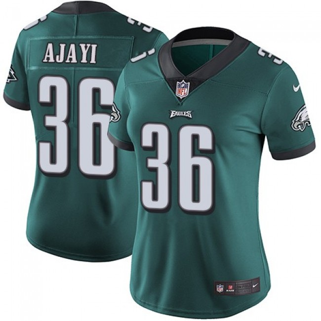 Women's Eagles #36 Jay Ajayi Midnight Green Team Color Stitched NFL Vapor Untouchable Limited Jersey