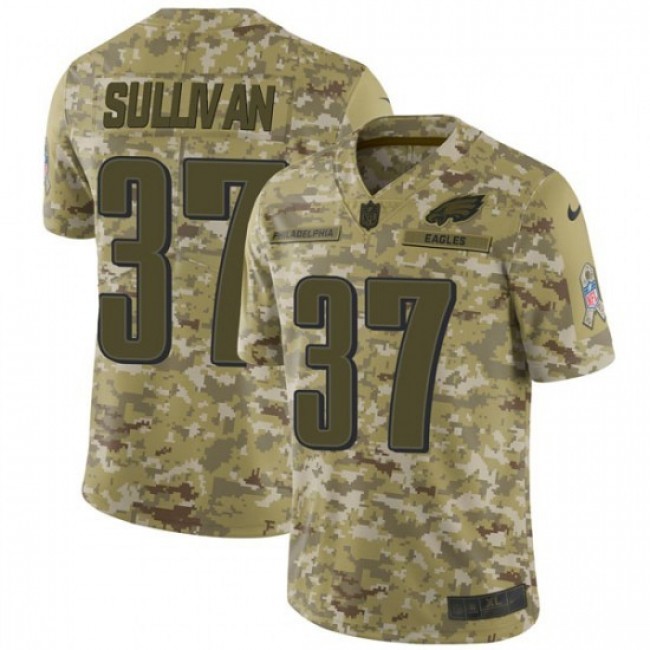 Nike Eagles #37 Tre Sullivan Camo Men's Stitched NFL Limited 2018 Salute To Service Jersey