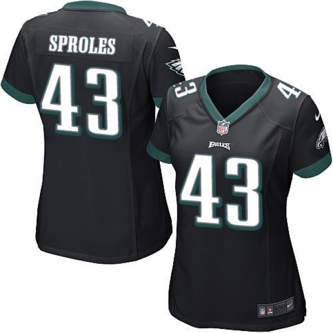 Women's Eagles #43 Darren Sproles Black Alternate Stitched NFL New Elite Jersey