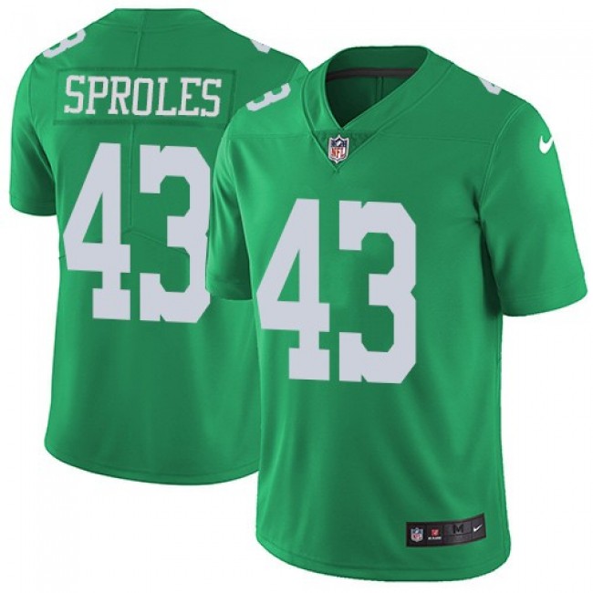 Philadelphia Eagles #43 Darren Sproles Green Youth Stitched NFL Limited Rush Jersey