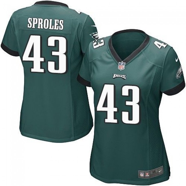 Women's Eagles #43 Darren Sproles Midnight Green Team Color Stitched NFL New Elite Jersey