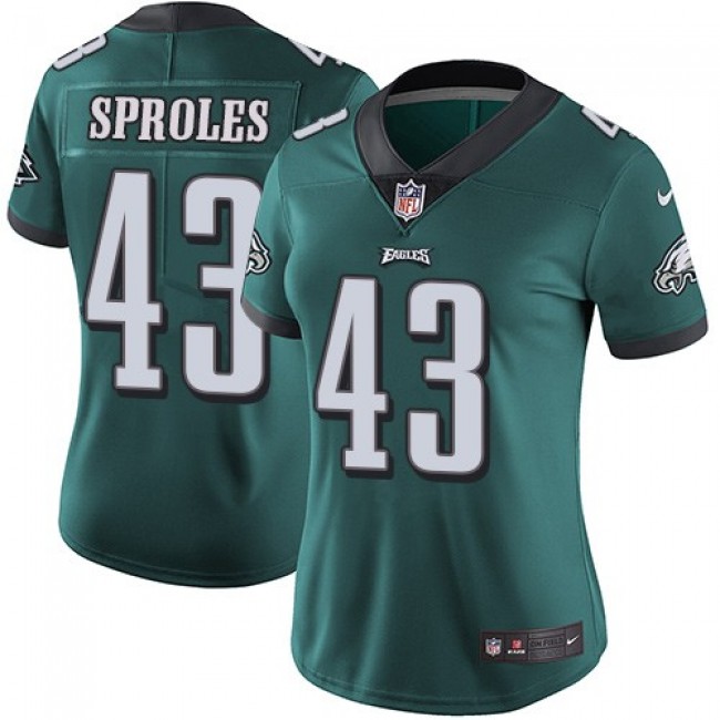 Women's Eagles #43 Darren Sproles Midnight Green Team Color Stitched NFL Vapor Untouchable Limited Jersey