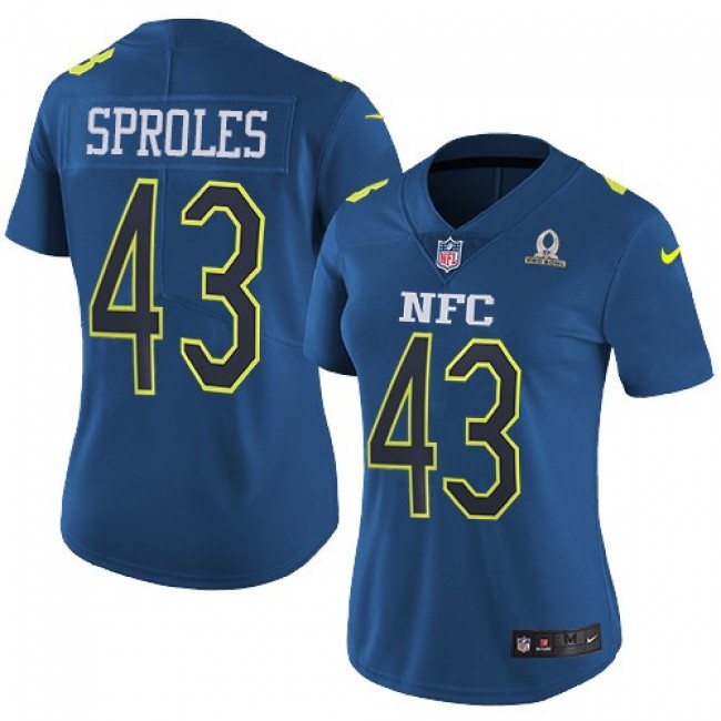 Women's Eagles #43 Darren Sproles Navy Stitched NFL Limited NFC 2017 Pro Bowl Jersey