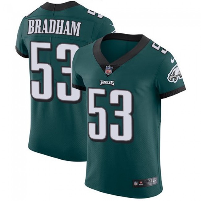 Nike Eagles #53 Nigel Bradham Midnight Green Team Color Men's Stitched NFL Vapor Untouchable Elite Jersey