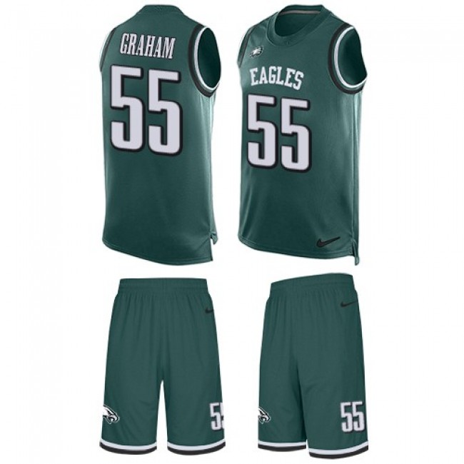 Nike Eagles #55 Brandon Graham Midnight Green Team Color Men's Stitched NFL Limited Tank Top Suit Jersey