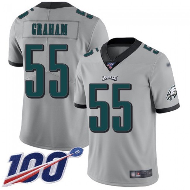 Nike Eagles #55 Brandon Graham Silver Men's Stitched NFL Limited Inverted Legend 100th Season Jersey