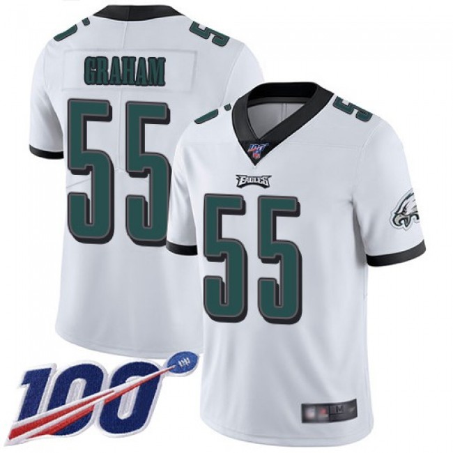 Nike Eagles #55 Brandon Graham White Men's Stitched NFL 100th Season Vapor Limited Jersey