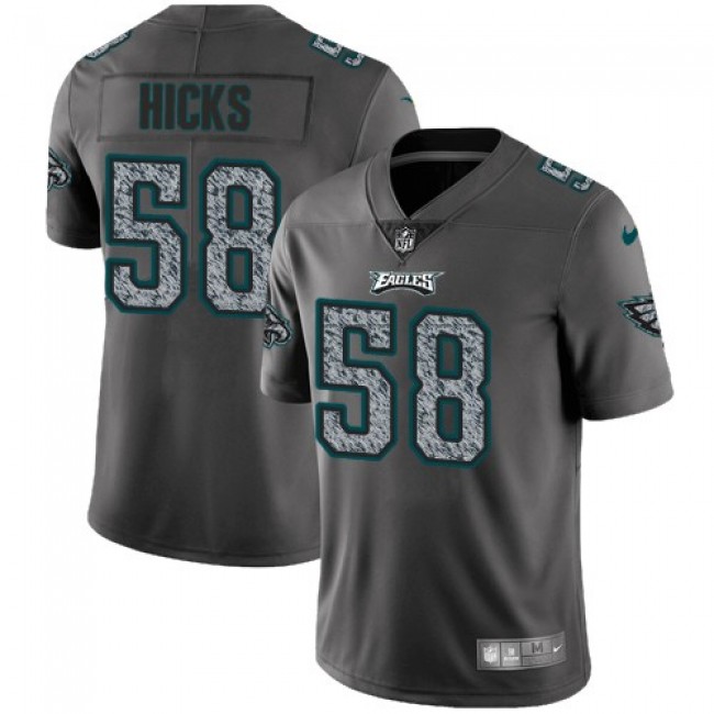 Philadelphia Eagles #58 Jordan Hicks Gray Static Youth Stitched NFL Vapor Untouchable Limited Jersey