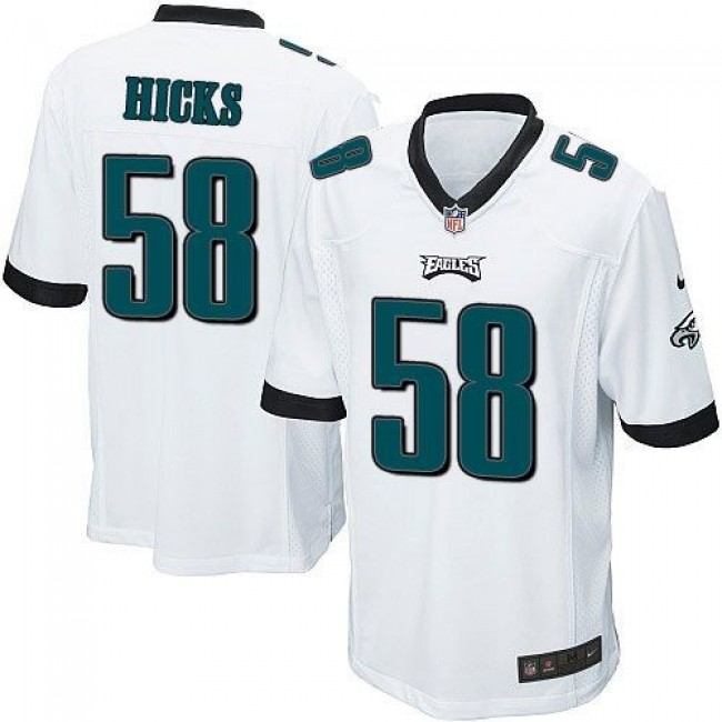 Philadelphia Eagles #58 Jordan Hicks White Youth Stitched NFL New Elite Jersey