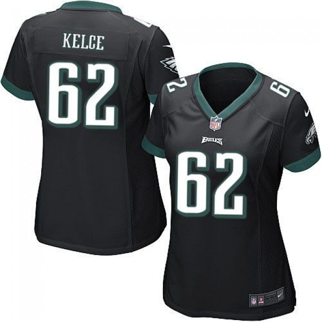 Women's Eagles #62 Jason Kelce Black Alternate Stitched NFL New Elite Jersey