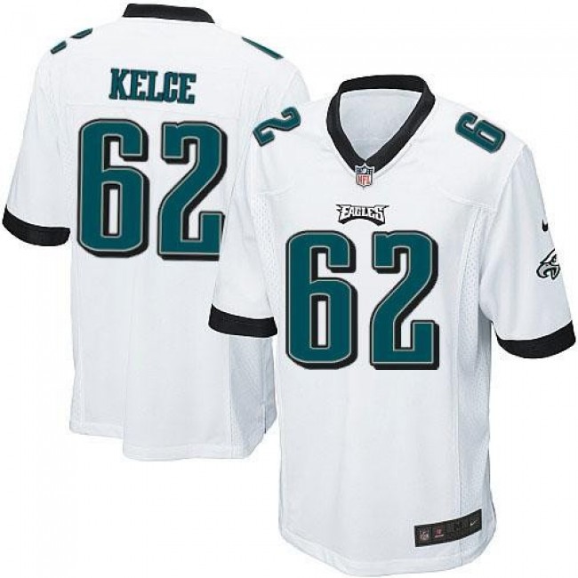Philadelphia Eagles #62 Jason Kelce White Youth Stitched NFL New Elite Jersey