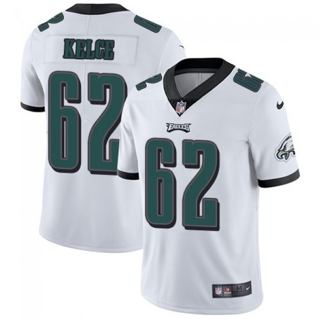 Philadelphia Eagles #62 Jason Kelce White Youth Stitched NFL Vapor Untouchable Limited Jersey