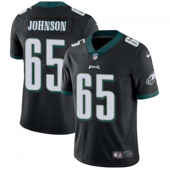 Nike Eagles #65 Lane Johnson Black Alternate Men's Stitched NFL Vapor Untouchable Limited Jersey