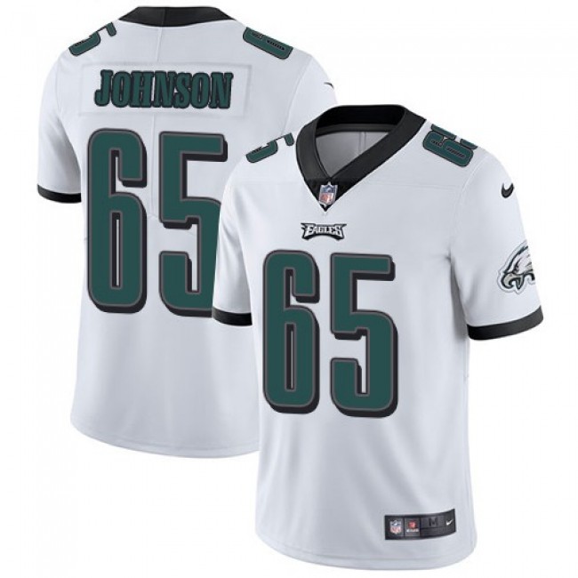 Philadelphia Eagles #65 Lane Johnson White Youth Stitched NFL Vapor Untouchable Limited Jersey