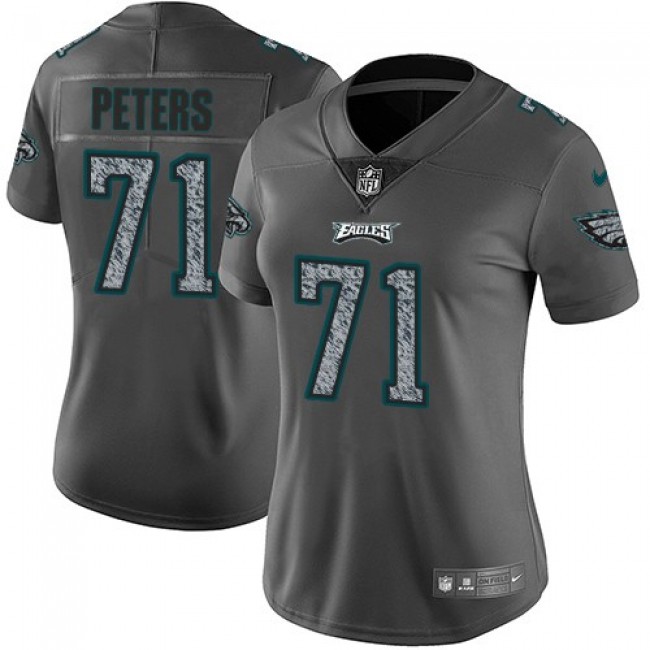 Women's Eagles #71 Jason Peters Gray Static Stitched NFL Vapor Untouchable Limited Jersey