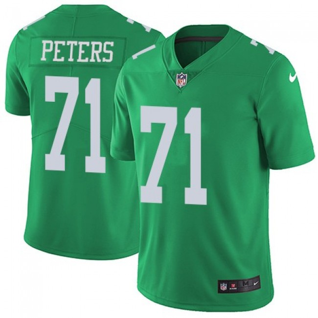Nike Eagles #71 Jason Peters Green Men's Stitched NFL Limited Rush Jersey