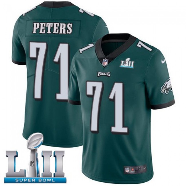 Nike Eagles #71 Jason Peters Midnight Green Team Color Super Bowl LII Men's Stitched NFL Vapor Untouchable Limited Jersey