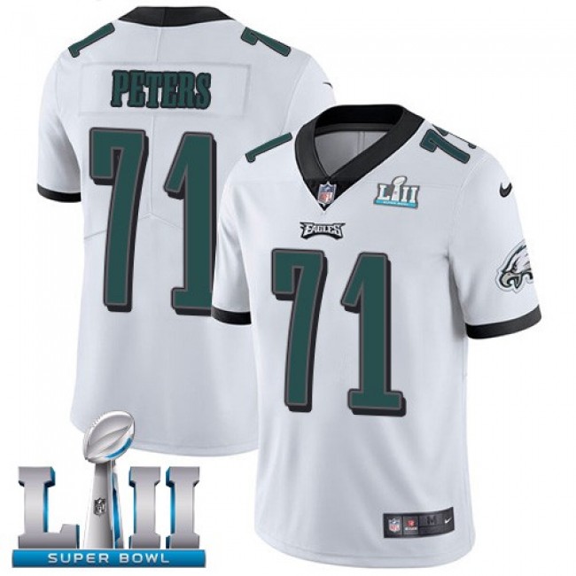 Philadelphia Eagles #71 Jason Peters White Super Bowl LII Youth Stitched NFL Vapor Untouchable Limited Jersey