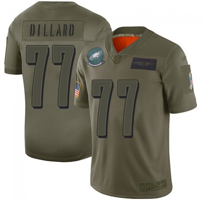 Nike Eagles #77 Andre Dillard Camo Men's Stitched NFL Limited 2019 Salute To Service Jersey