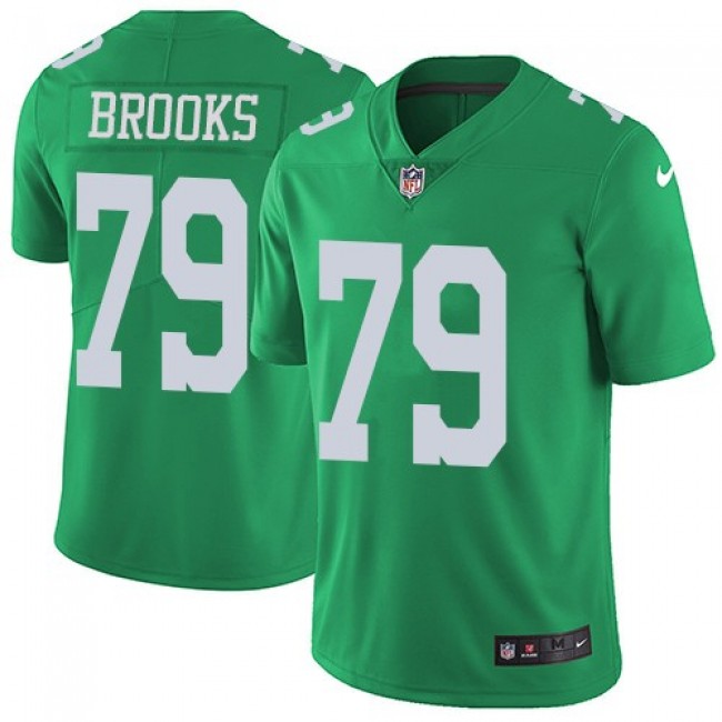 Philadelphia Eagles #79 Brandon Brooks Green Youth Stitched NFL Limited Rush Jersey