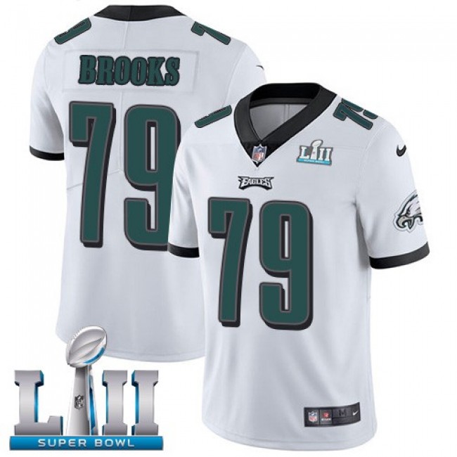 Philadelphia Eagles #79 Brandon Brooks White Super Bowl LII Youth Stitched NFL Vapor Untouchable Limited Jersey