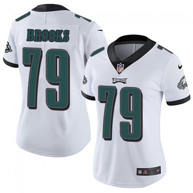 Women's Eagles #79 Brandon Brooks White Stitched NFL Vapor Untouchable Limited Jersey
