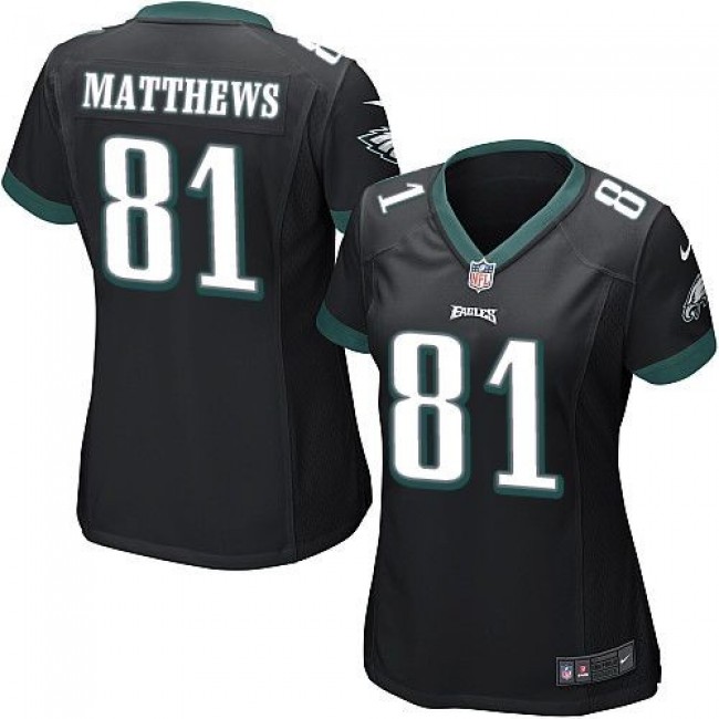 Women's Eagles #81 Jordan Matthews Black Alternate Stitched NFL New Elite Jersey
