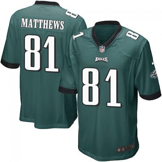 Philadelphia Eagles #81 Jordan Matthews Midnight Green Team Color Youth Stitched NFL New Elite Jersey