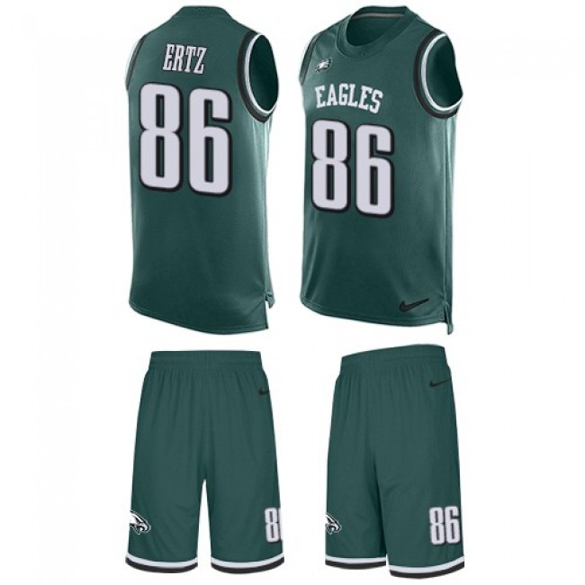 Nike Eagles #86 Zach Ertz Midnight Green Team Color Men's Stitched NFL Limited Tank Top Suit Jersey