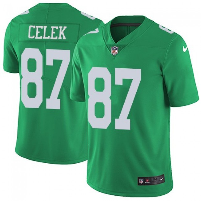 Philadelphia Eagles #87 Brent Celek Green Youth Stitched NFL Limited Rush Jersey