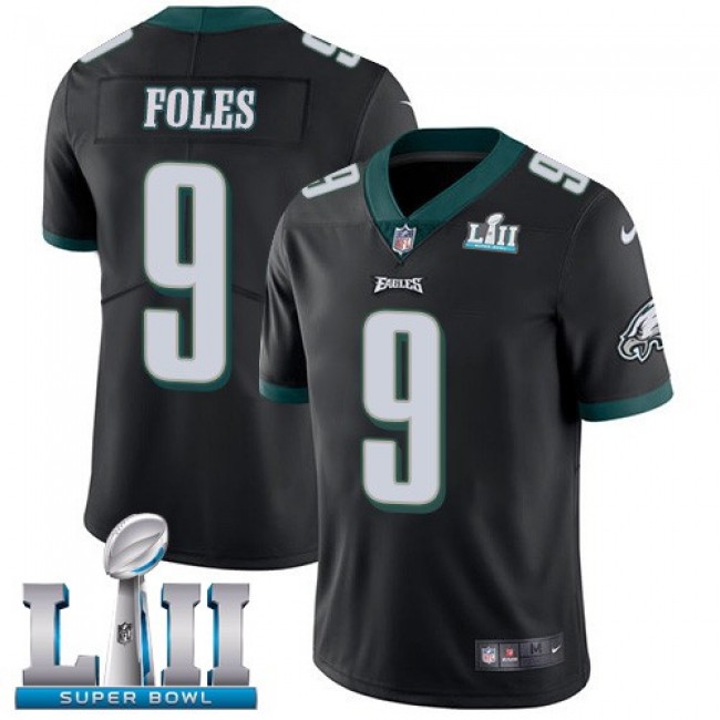 Philadelphia Eagles #9 Nick Foles Black Alternate Super Bowl LII Youth Stitched NFL Vapor Untouchable Limited Jersey