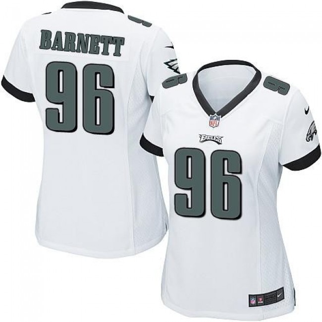 Women's Eagles #96 Derek Barnett White Stitched NFL New Elite Jersey